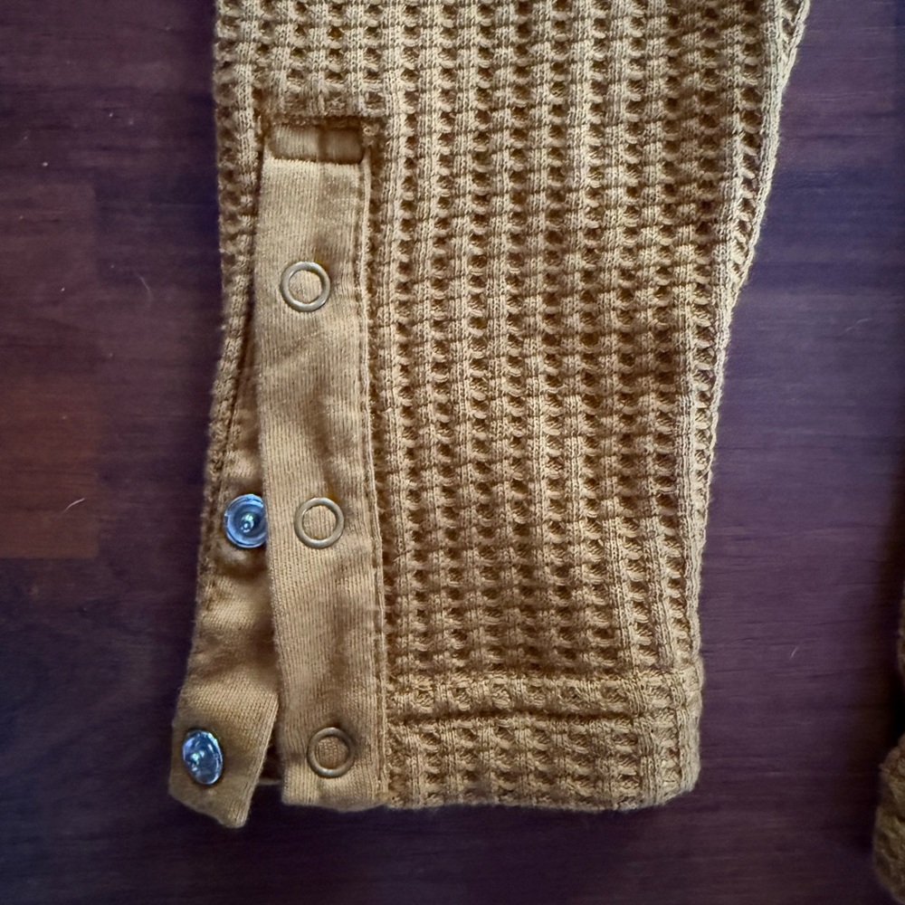 The‎ Normal Brand Tan Waffle Knit Henley - Picture 6 of 10